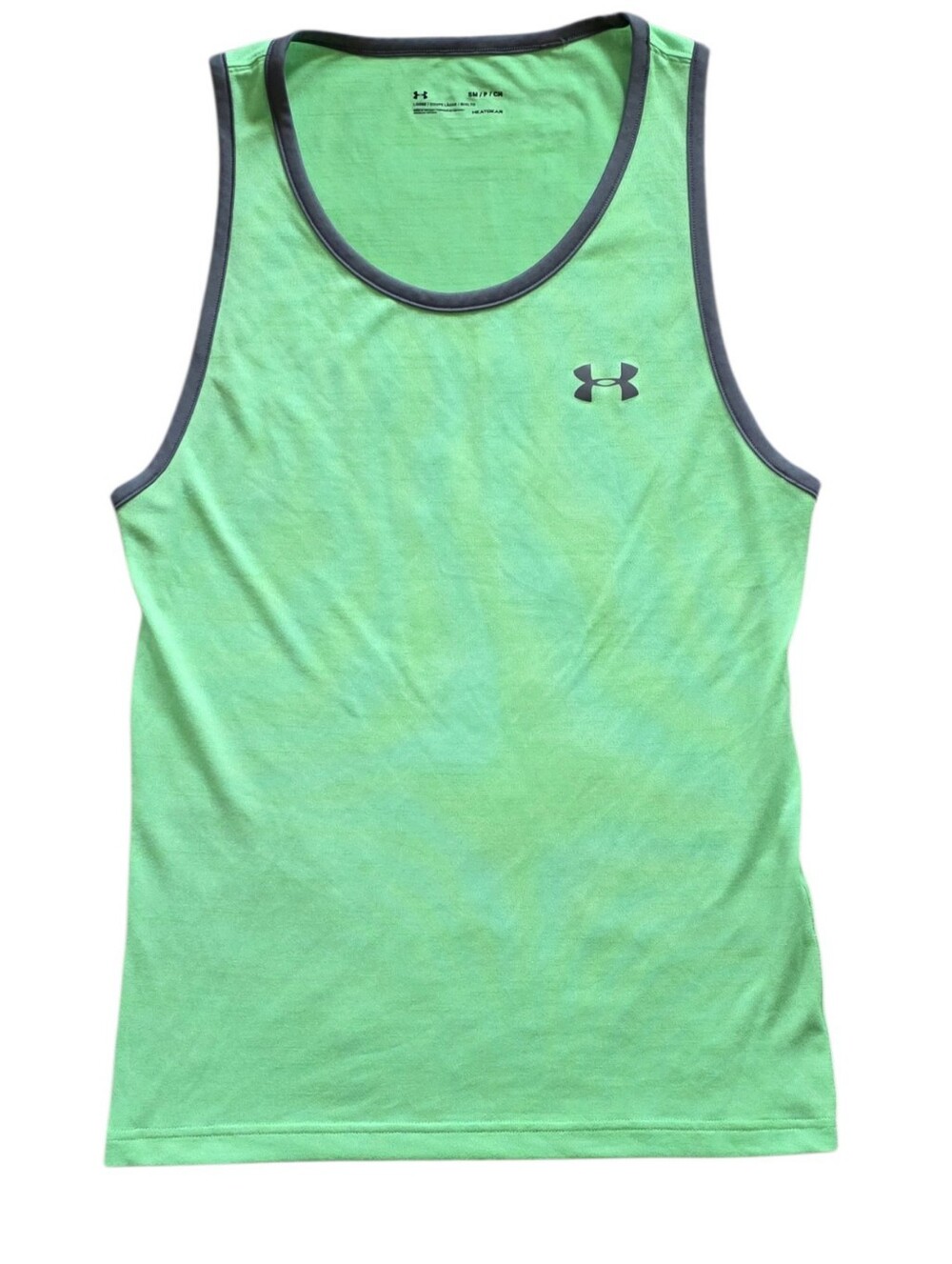Under Armour Small Bright Green Heat Gear Loose Athletic Performance Tank Top